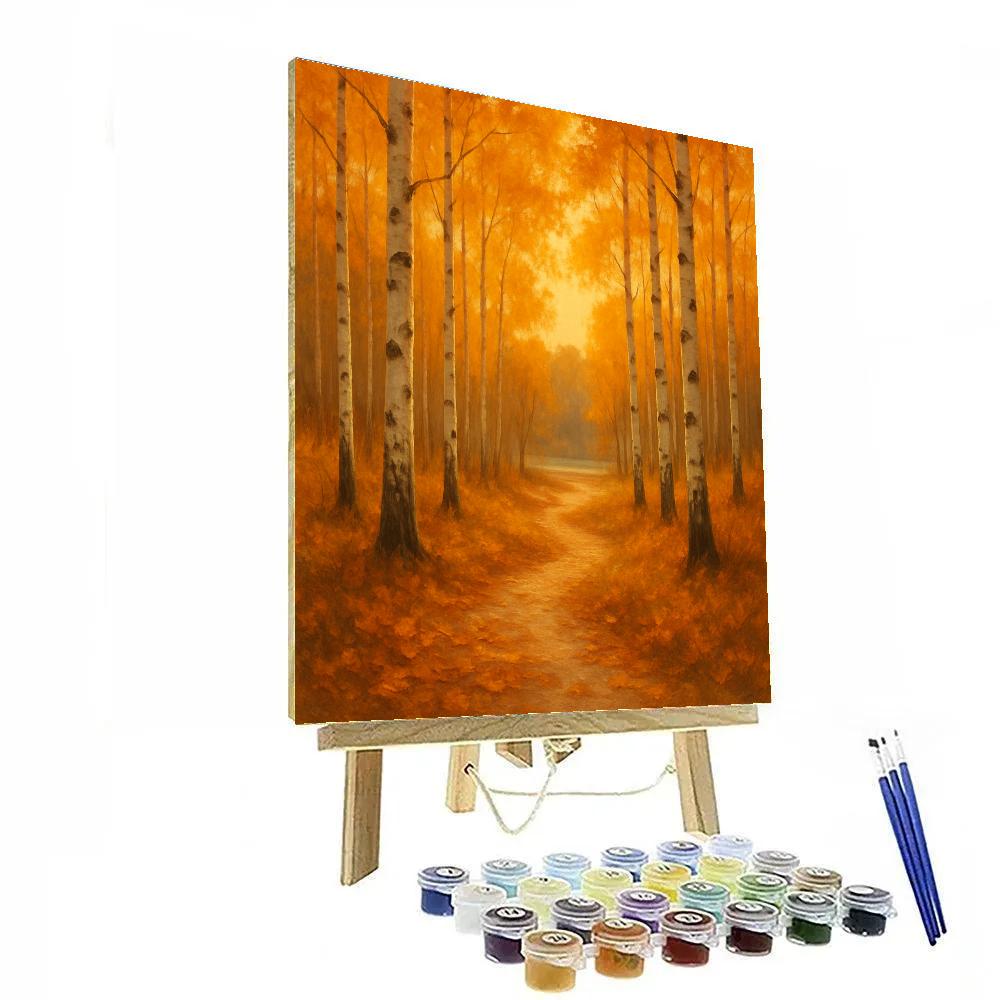 Golden Birch Passage Number painting