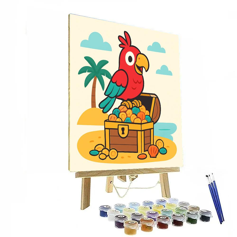 Pirate Treasure Parrot Painting by numbers kit