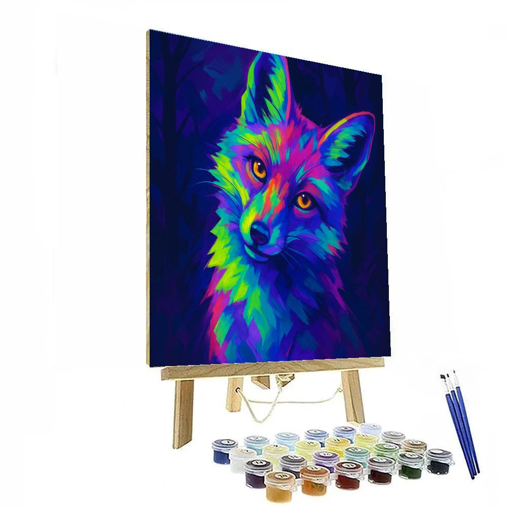 Aurora Fox Vector painting number kit