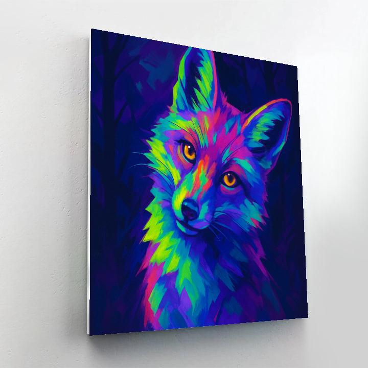 Aurora Fox Vector painting number kit