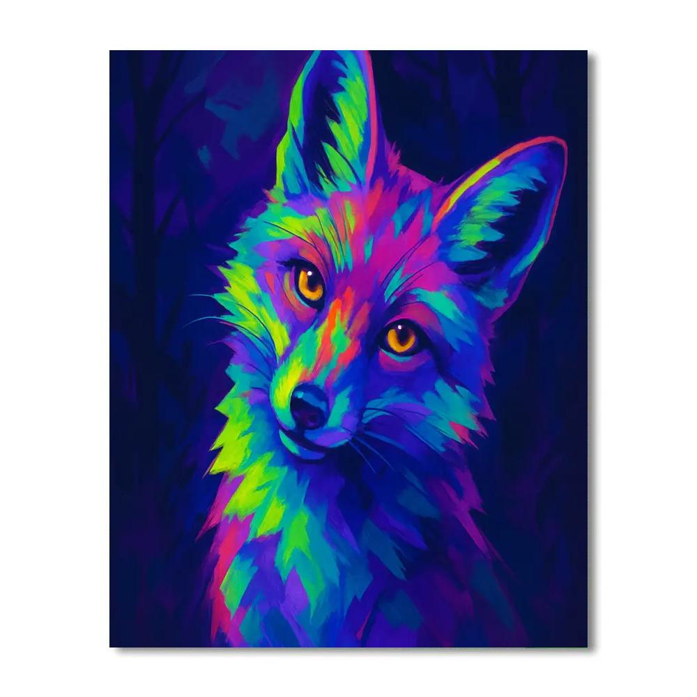 Aurora Fox Vector painting number kit