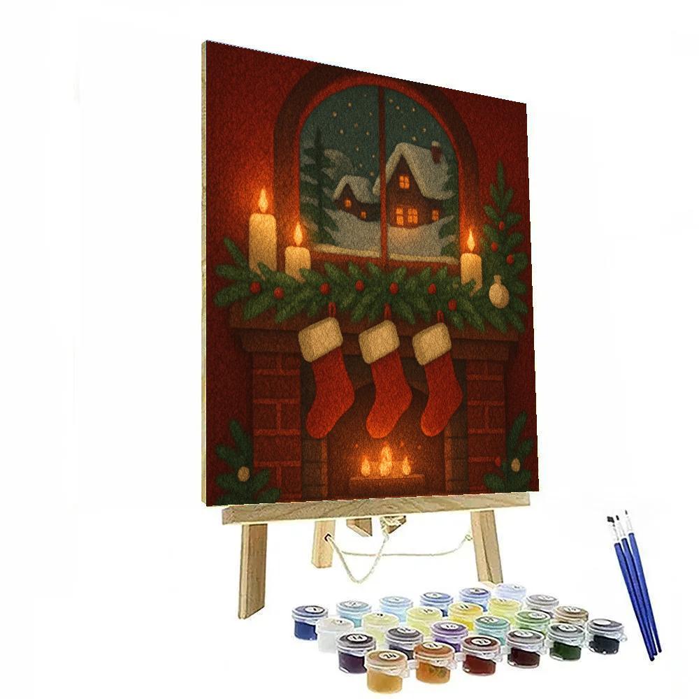 Christmas Nordic Hearth Painting by numbers kit