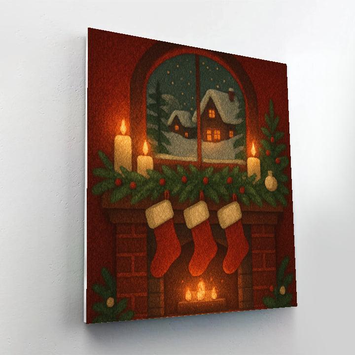 Christmas Nordic Hearth Painting by numbers kit