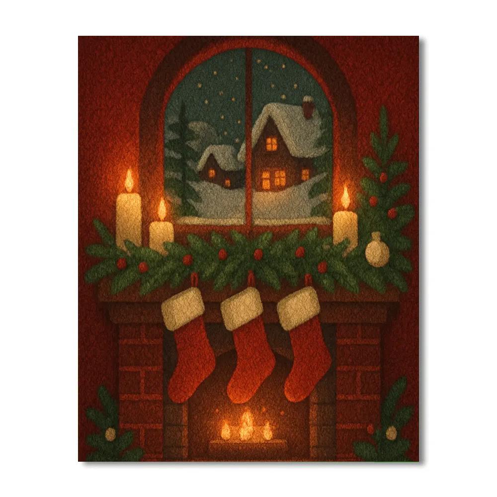 Christmas Nordic Hearth Painting by numbers kit