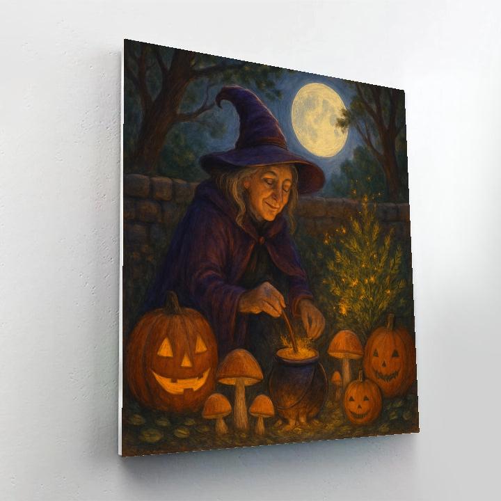 Witchs Moonlit Garden Painting by numbers kit