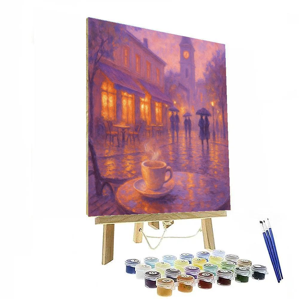 Cobblestone Cafe Glow Numbered painting kits
