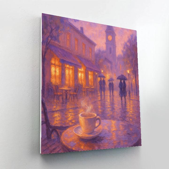 Cobblestone Cafe Glow Numbered painting kits