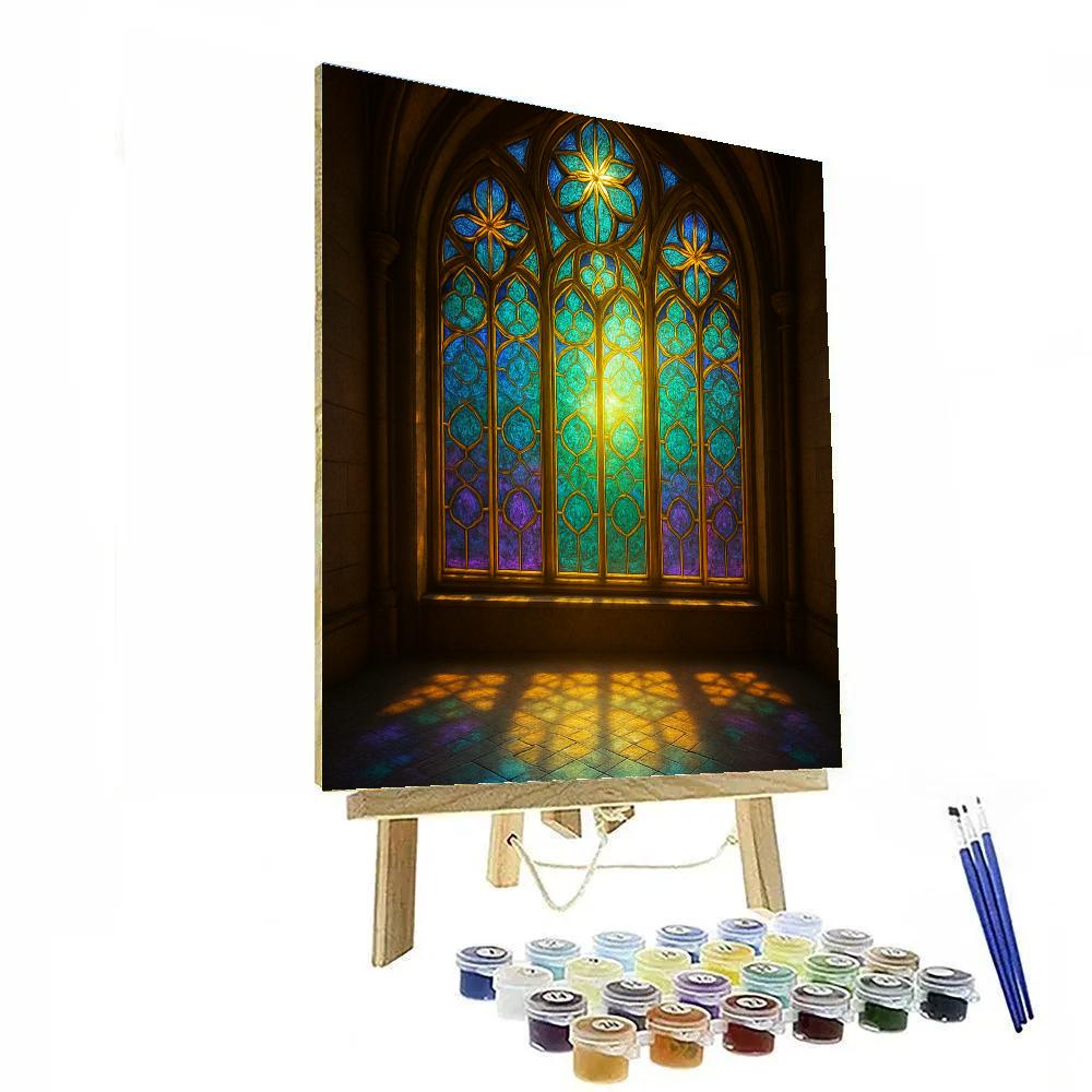 Stained Glass Aurora Painting by numbers kit