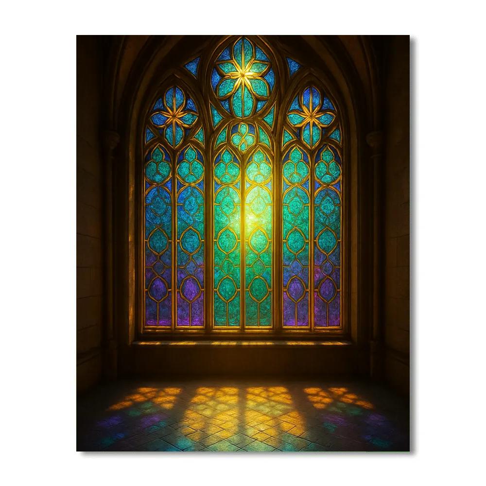 Stained Glass Aurora Painting by numbers kit
