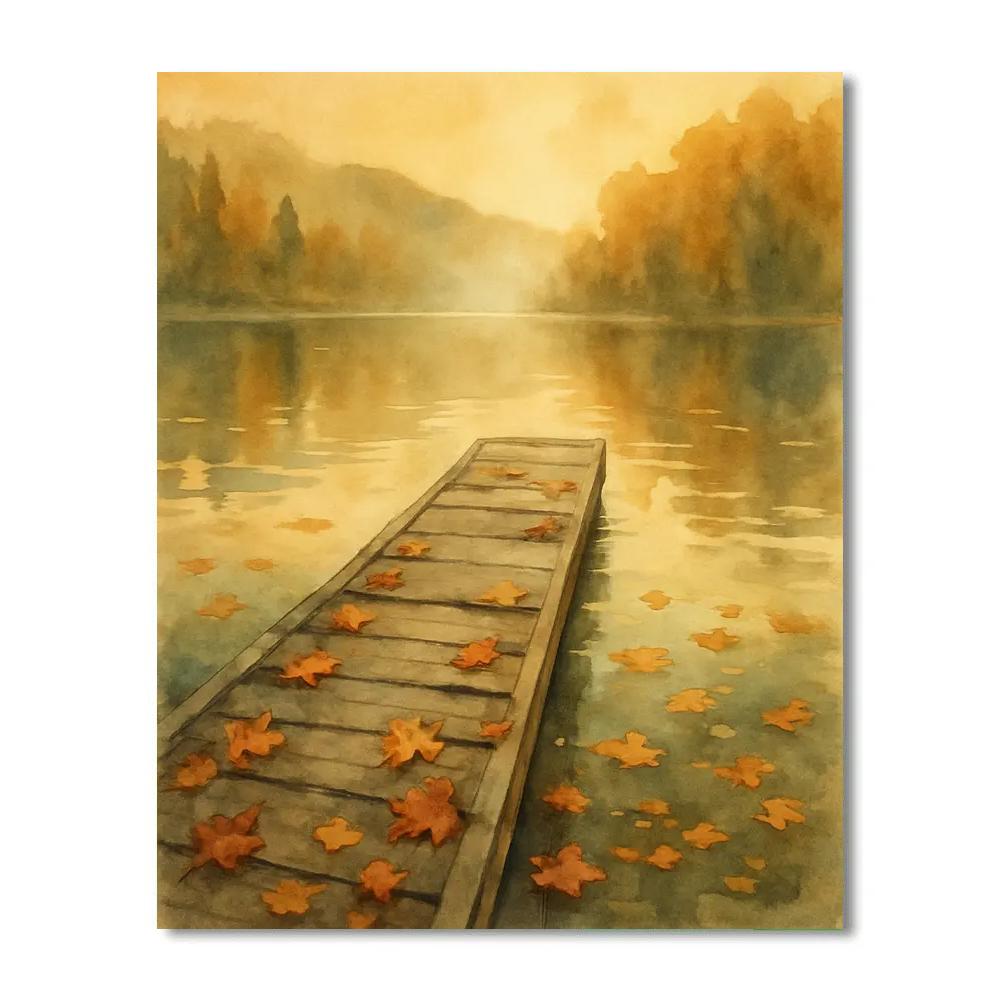 Autumn Dockside Embrace paint by numbers