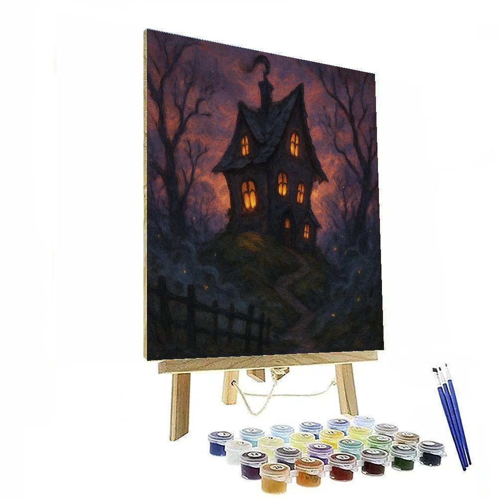 Haunted Hill Cottage Glow Paint by numbers kits