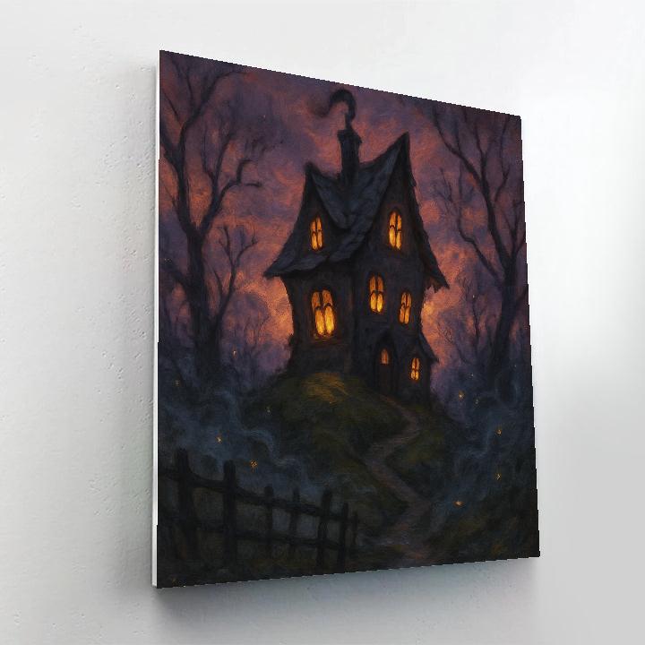 Haunted Hill Cottage Glow Paint by numbers kits
