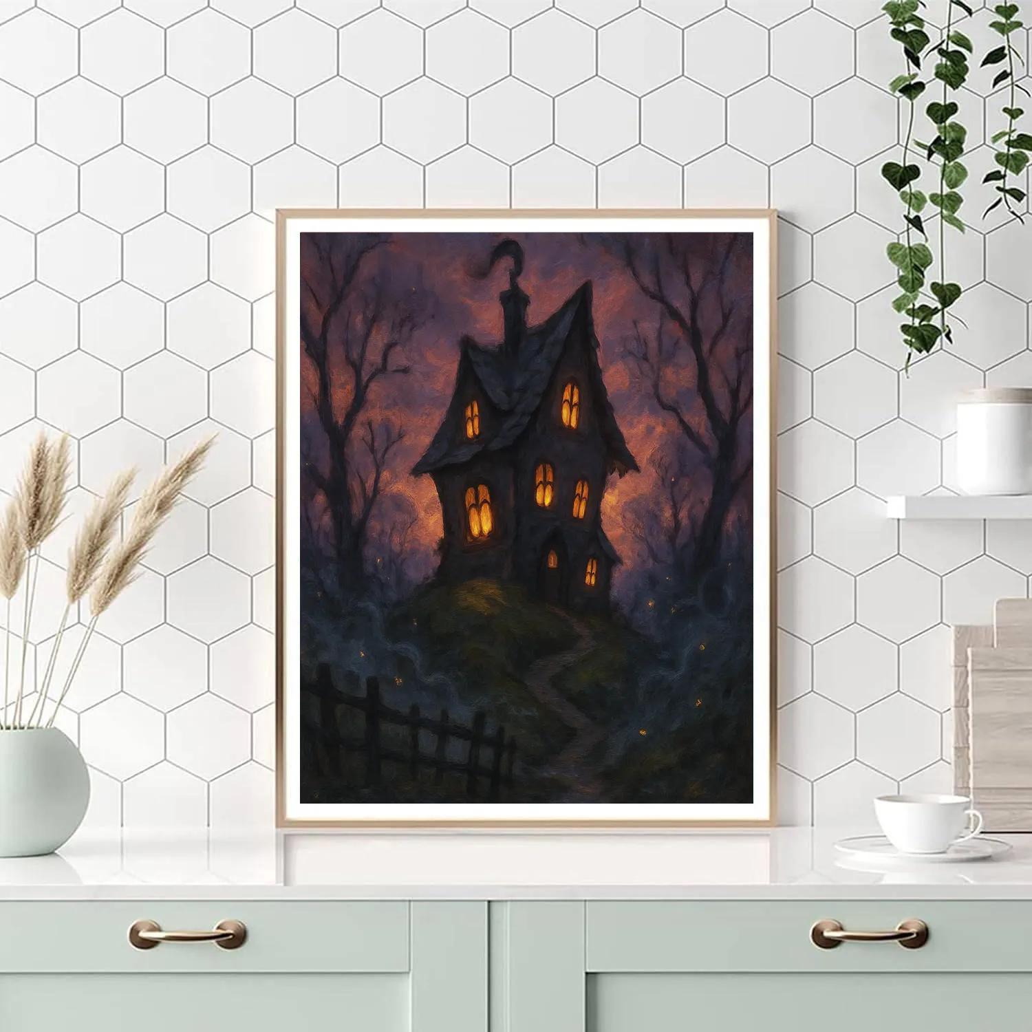 Haunted Hill Cottage Glow Paint by numbers kits