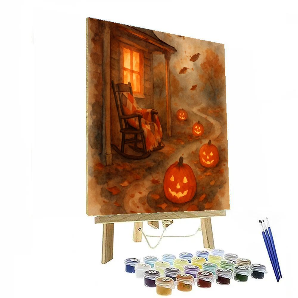 Haunted Porch Warmth DIY paint by numbers