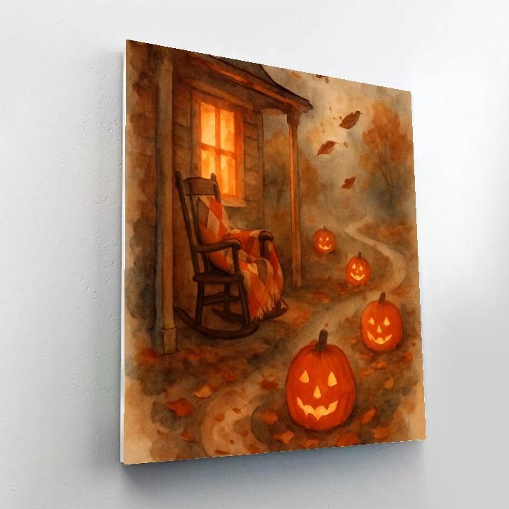 Haunted Porch Warmth DIY paint by numbers