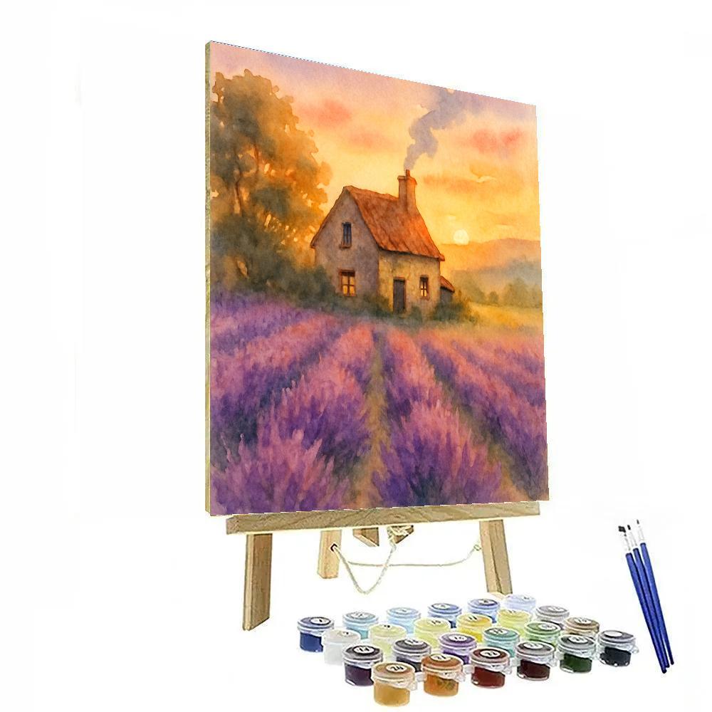 Lavender Ridge Cottage Painting by numbers kit