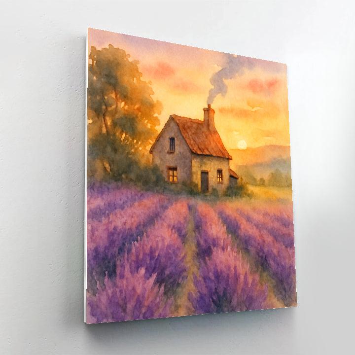 Lavender Ridge Cottage Painting by numbers kit