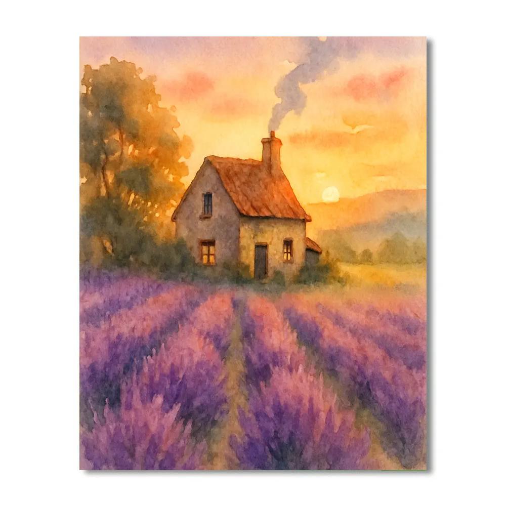 Lavender Ridge Cottage Painting by numbers kit