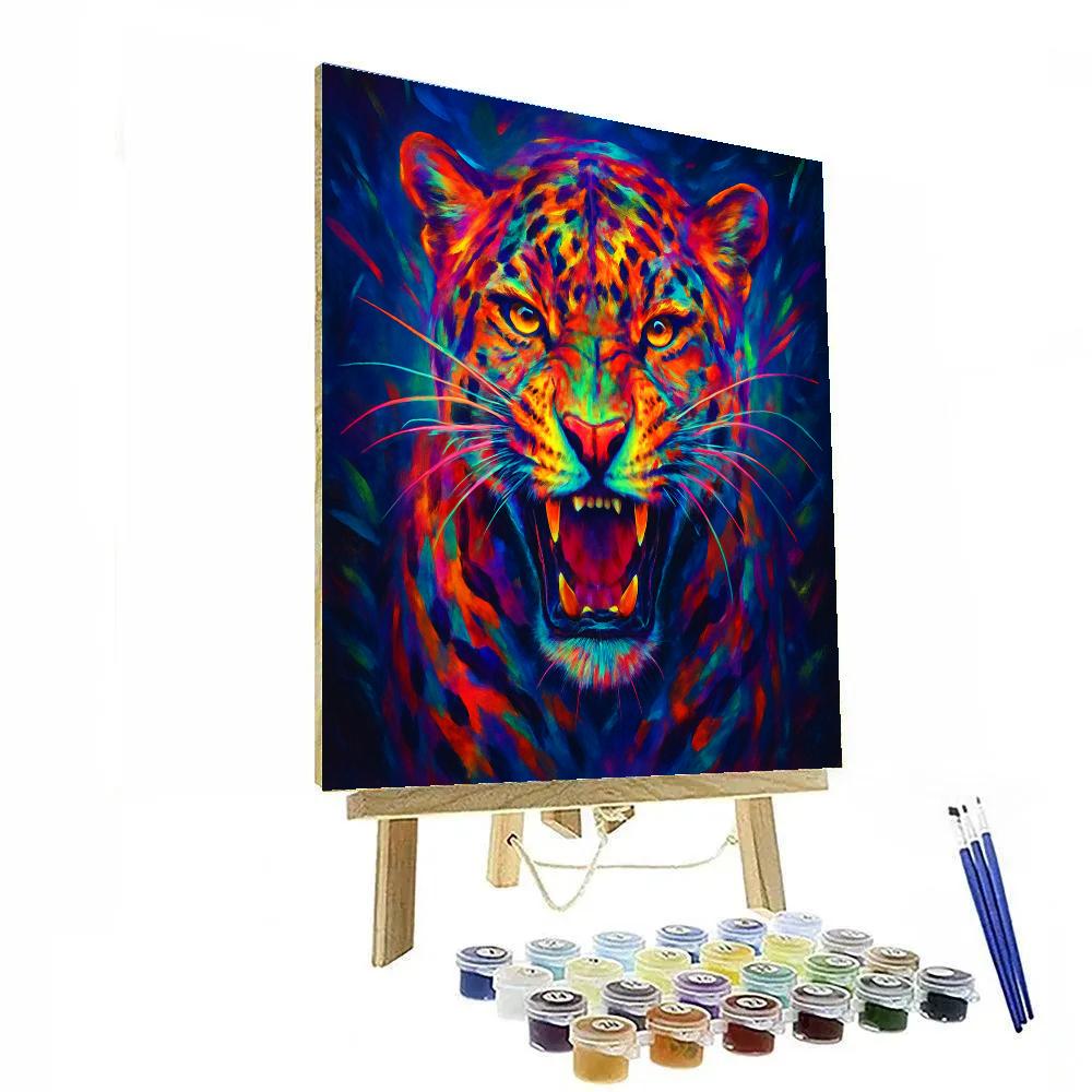 Electric Jaguar Expression Paint by numbers art