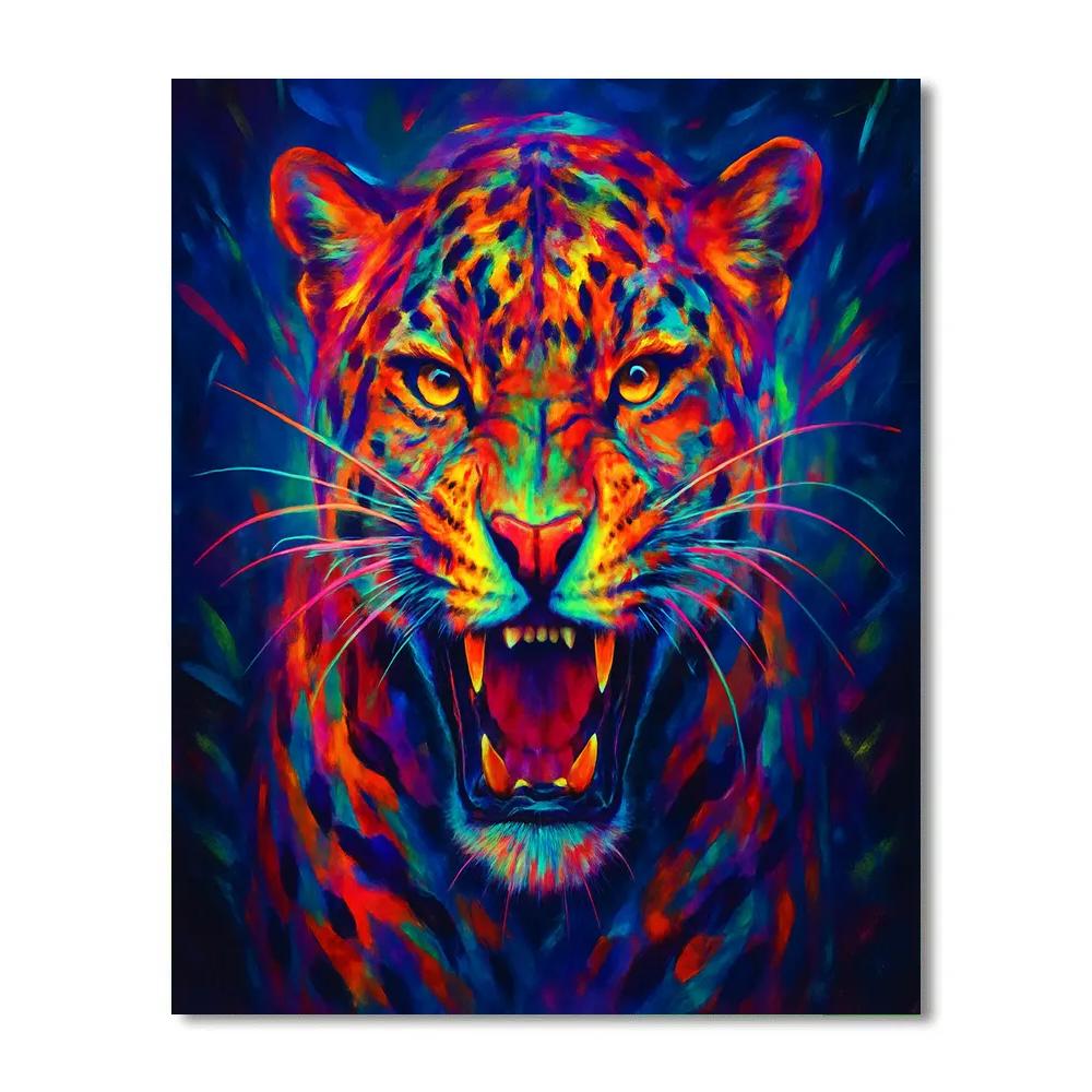 Electric Jaguar Expression Paint by numbers art