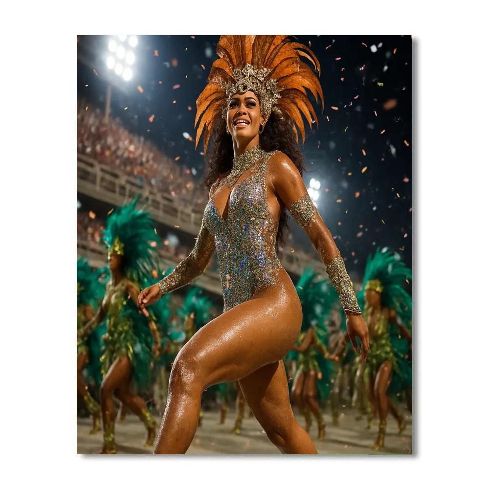 Rio Carnival Samba Spotlight Numbered painting kits