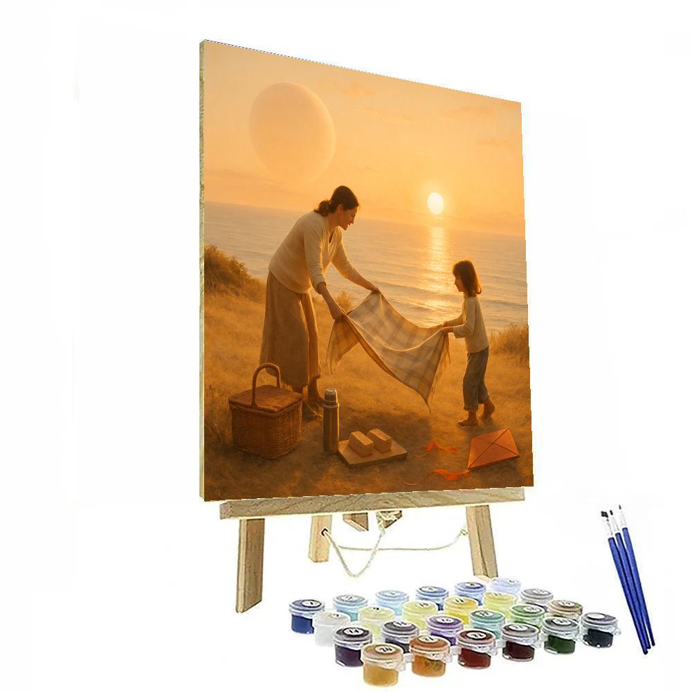 Sunrise Picnic With Mom Number painting