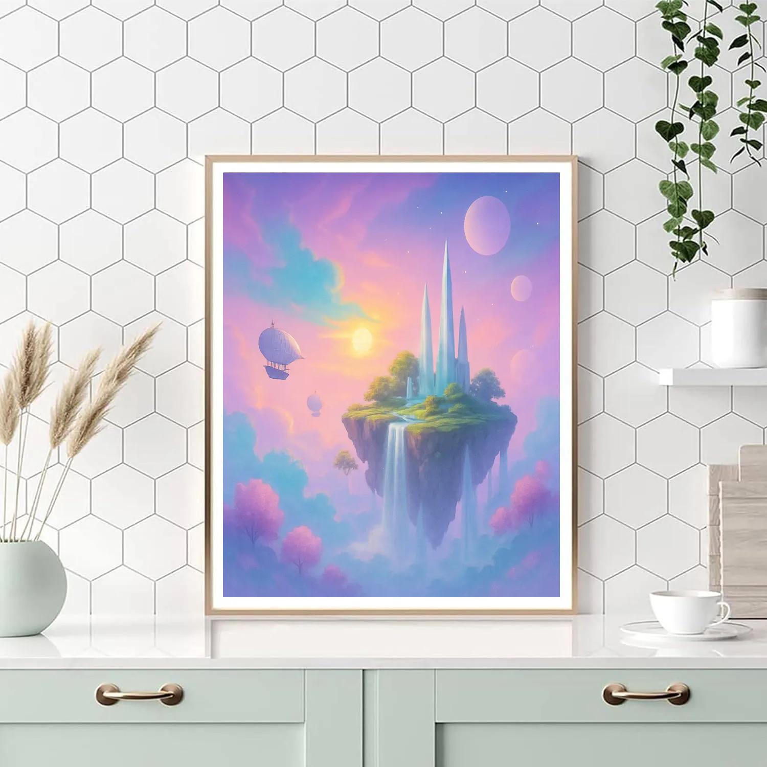 Fantasy Skyborne Realms Painting by numbers kit