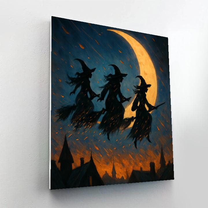 Twilight Witch Flight DIY paint by numbers