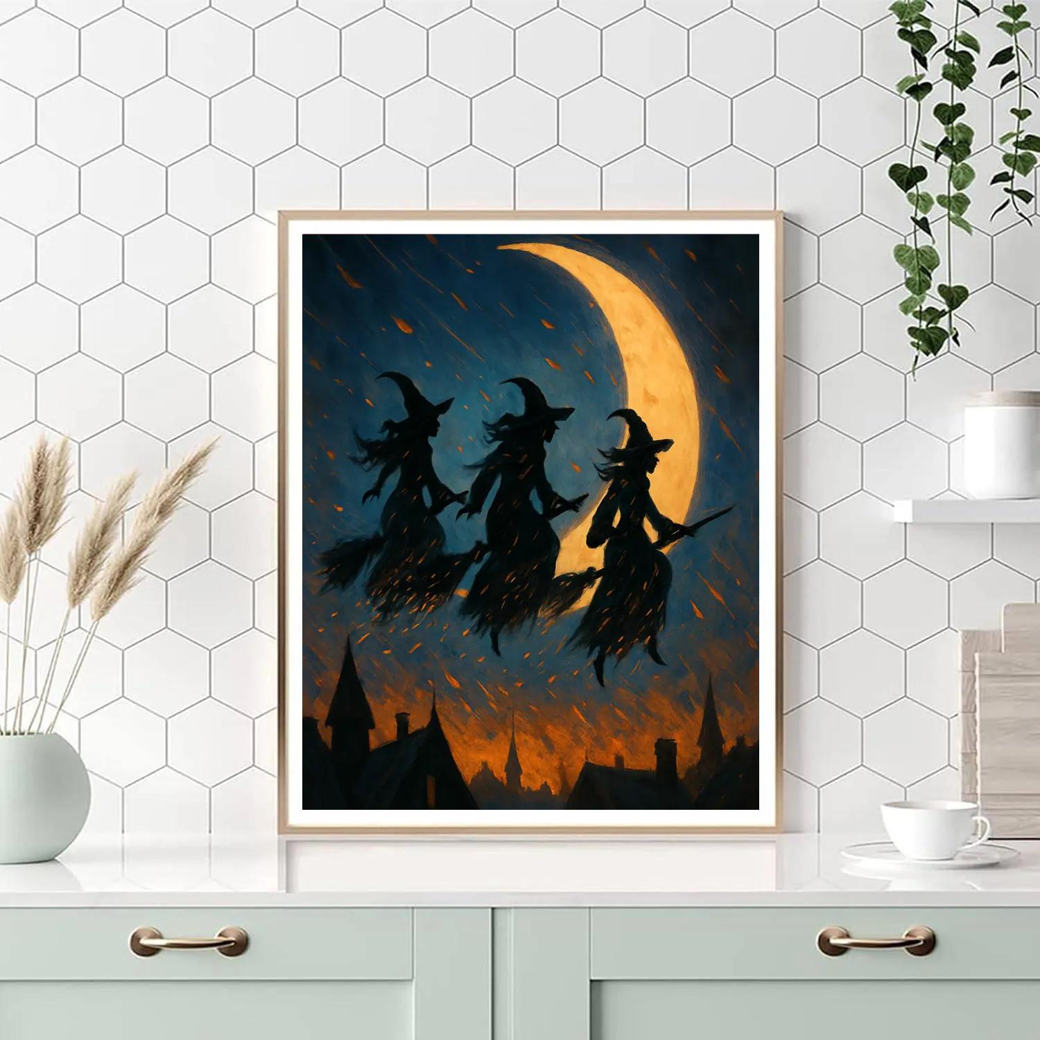 Twilight Witch Flight DIY paint by numbers