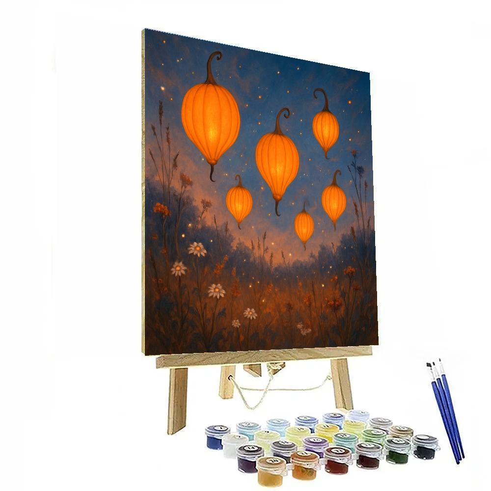 Enchanted Gourd Meadow Paint by numbers art