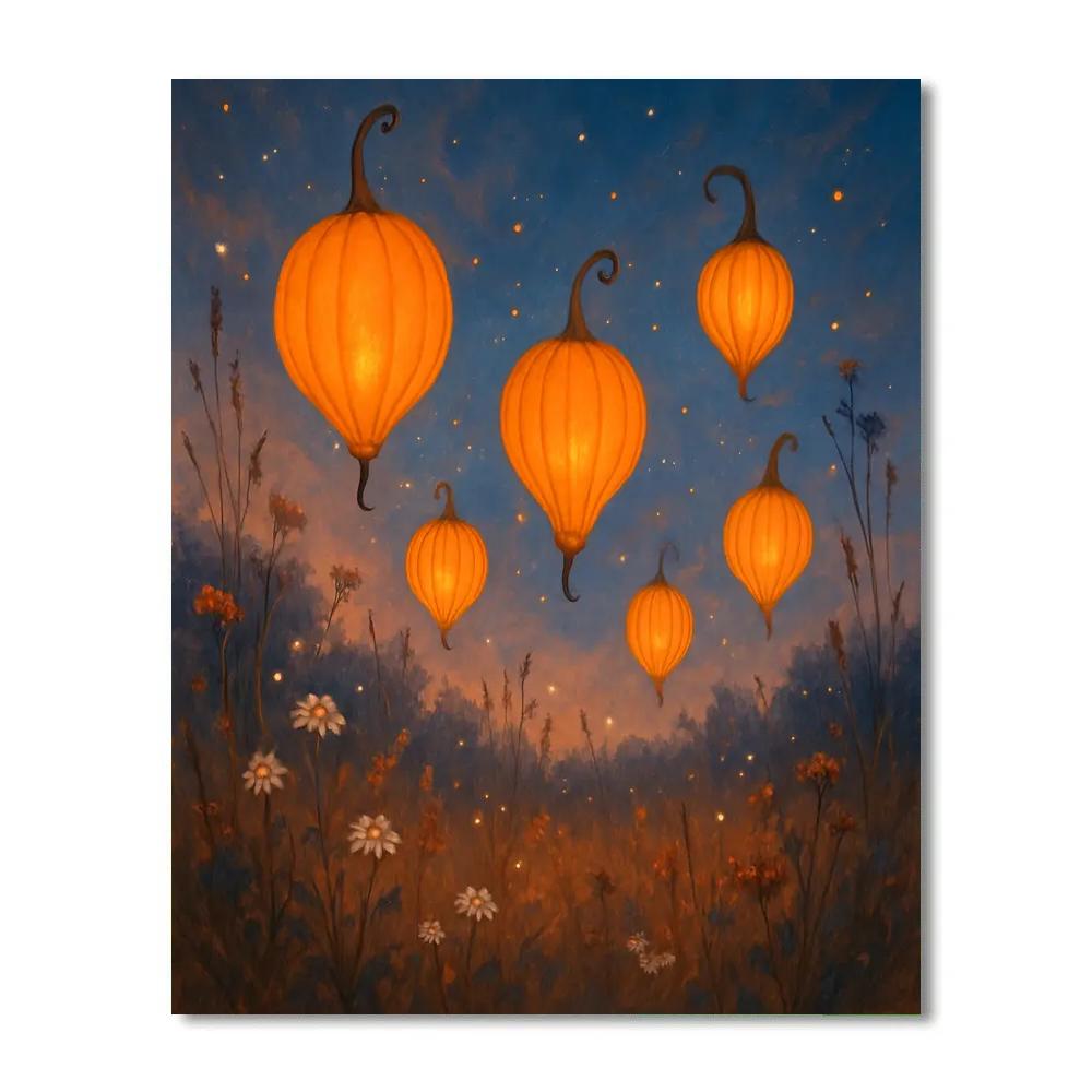 Enchanted Gourd Meadow Paint by numbers art