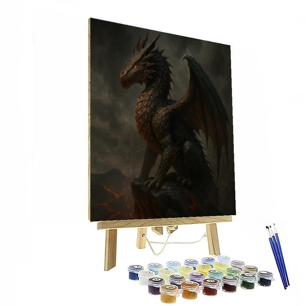 Dragon Ember Guardian DIY paint by numbers