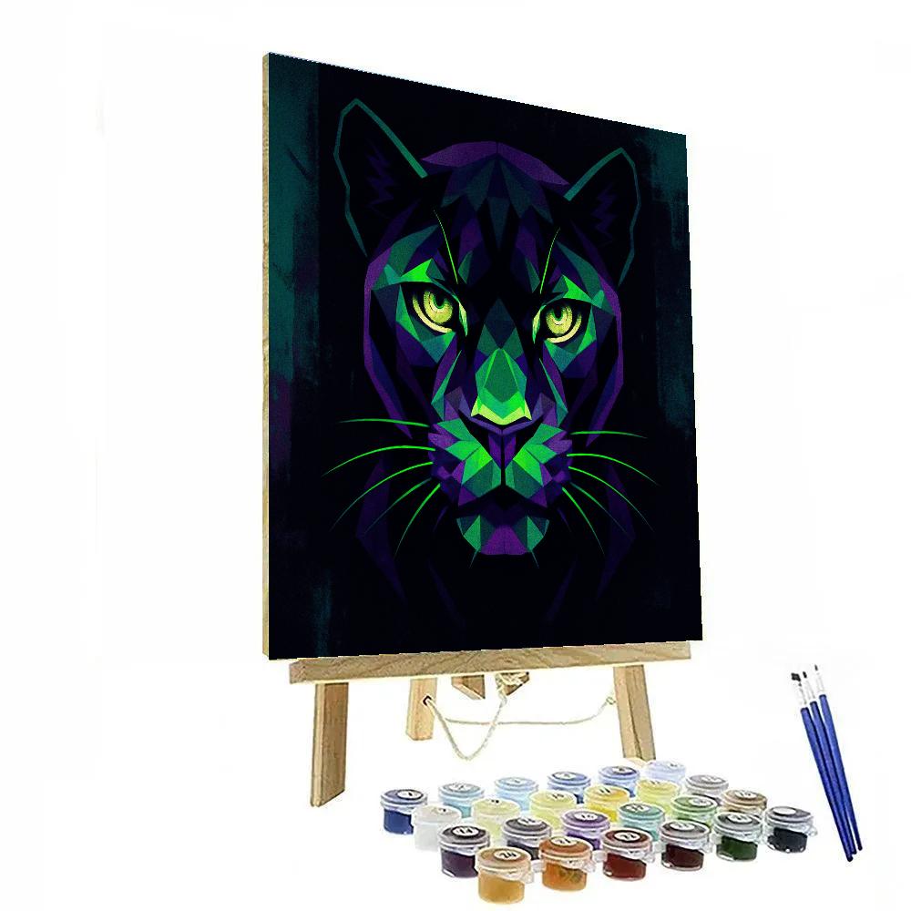 Vivid Panther Graphic paint by numbers