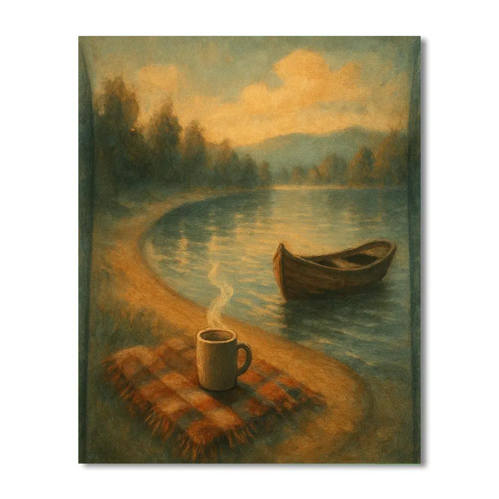 Crescent Lake Picnic paint by numbers