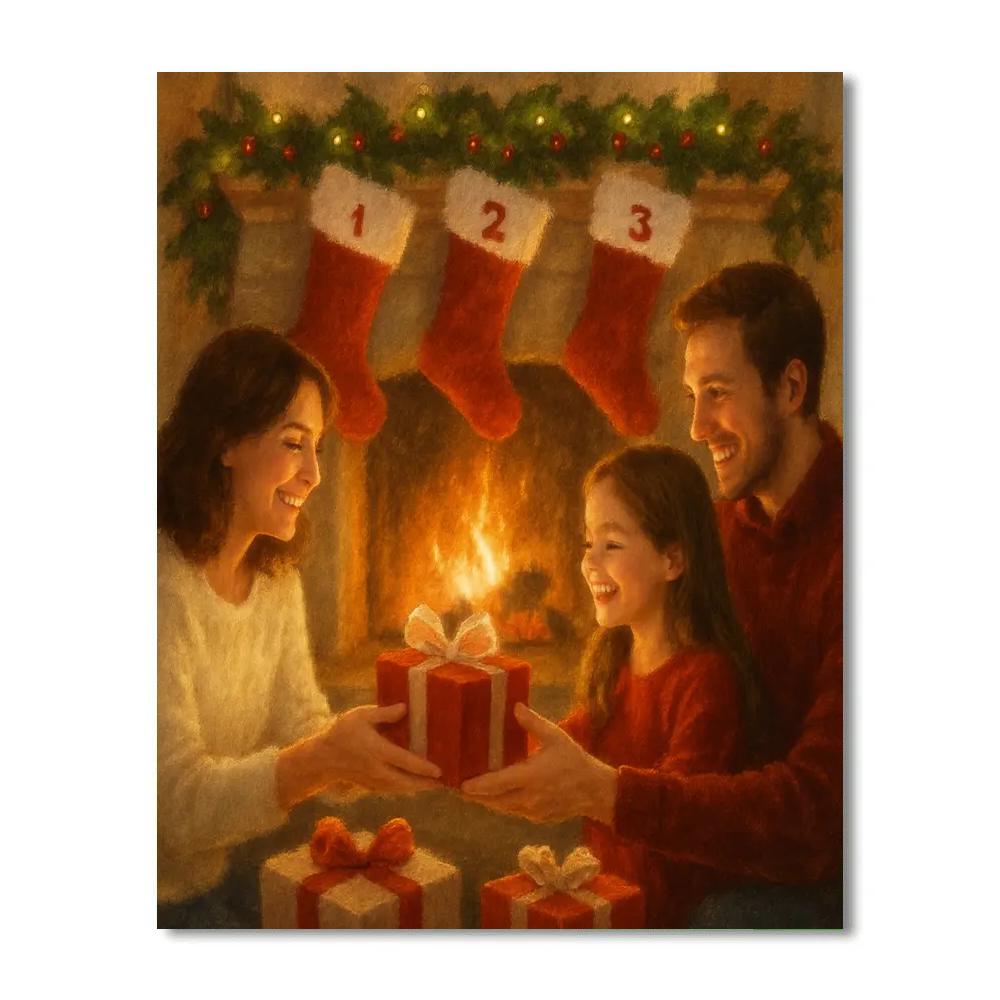Fireside Gift Sharing DIY paint by numbers