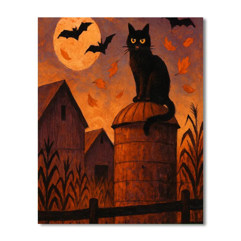 Grain Silo Night Watch Paint by numbers kits