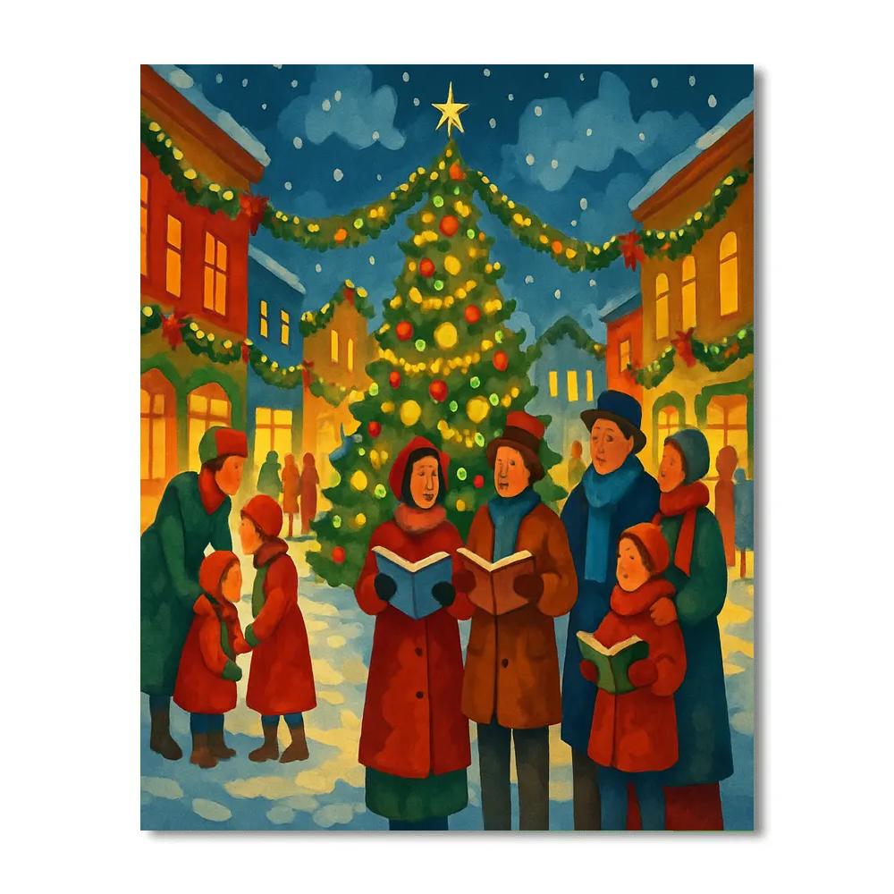 Square Of Starry Carols painting number kit