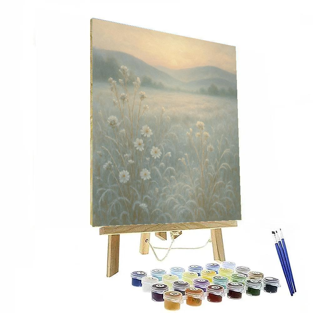 Winter Meadow With Frosted Wildflowers paint by color