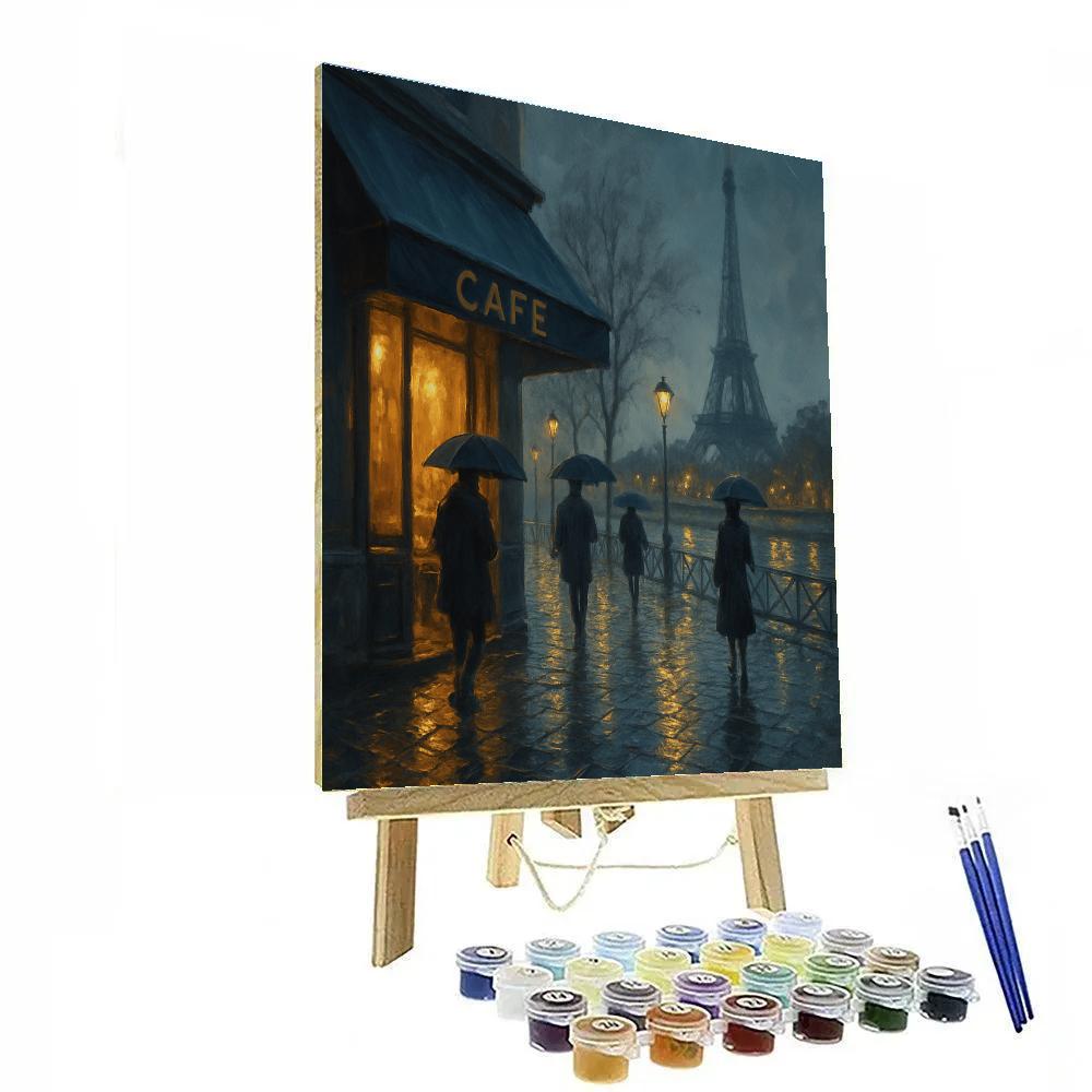 Paris Rainy Streets Painting by numbers kit