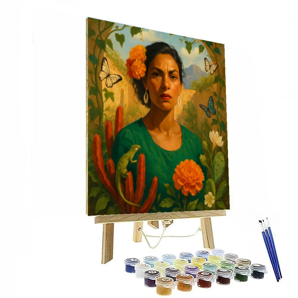 Frida Blooming Selfscape Numbered painting kits
