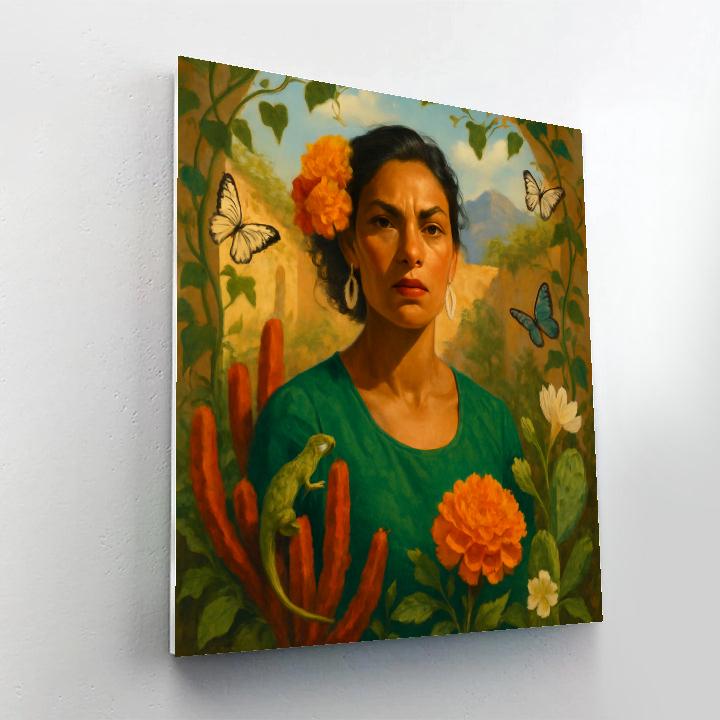 Frida Blooming Selfscape Numbered painting kits