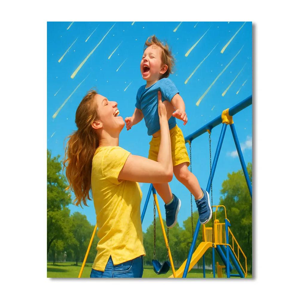 Meteor Shower Playground Moment paint by number