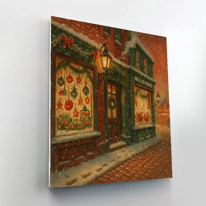 Gingerbread Lane Window Shopping Paint by numbers kits