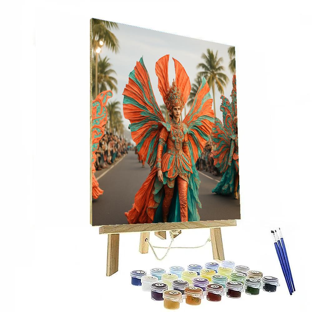 Jember Fashion Carnaval Street Runway Paint by numbers art