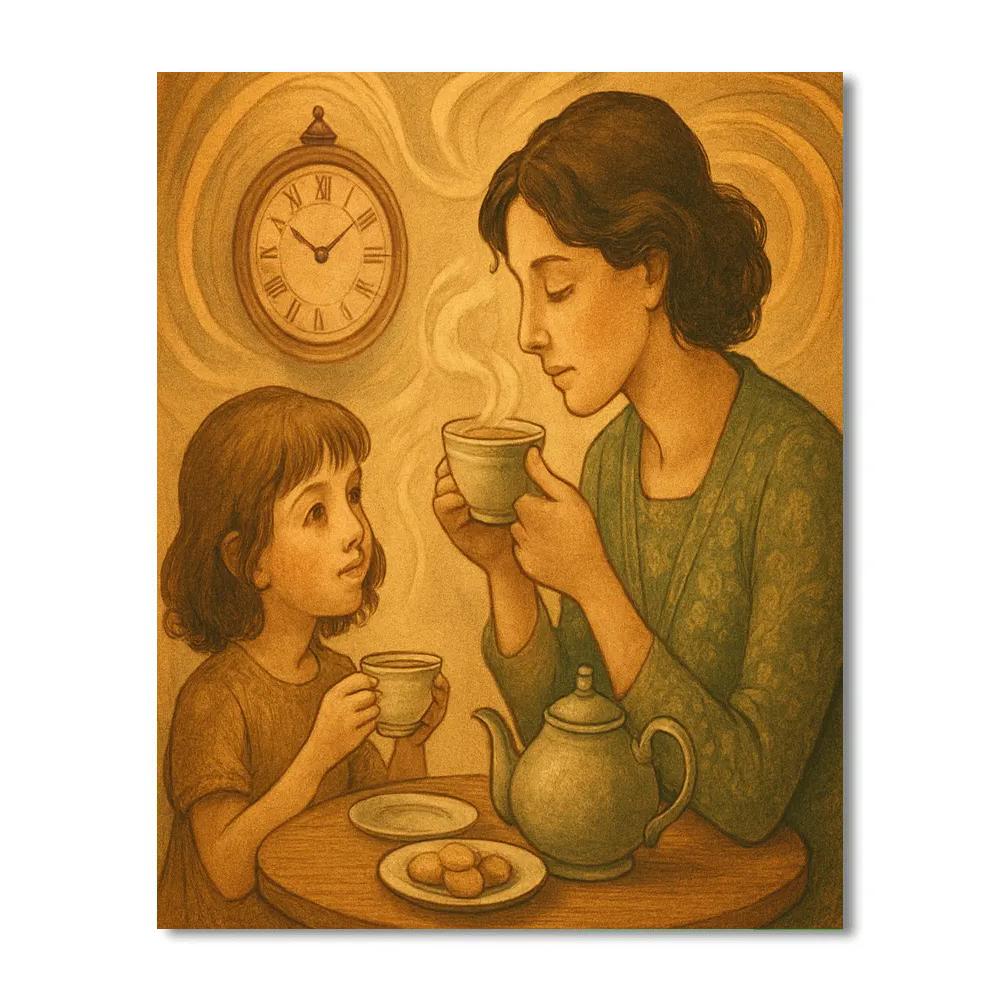 Time Dilation Afternoon Tea painting number kit