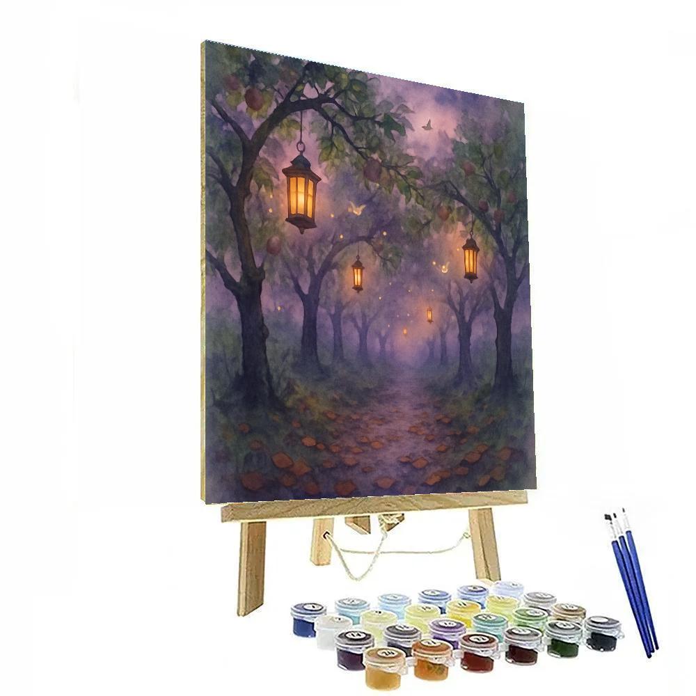 Midnight Orchard Lantern Walk paint by color