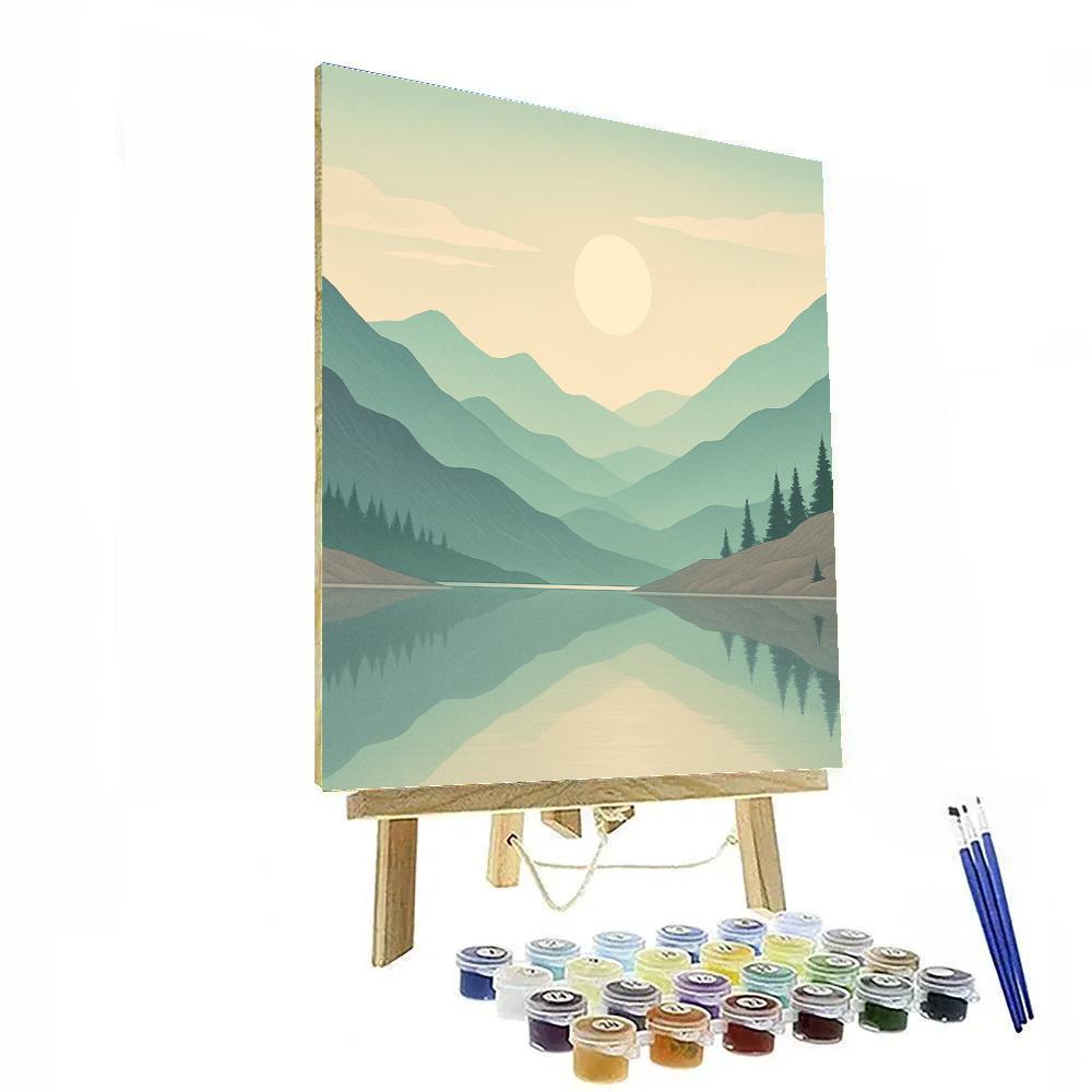 Landscape Mountain Serenity paint by numbers