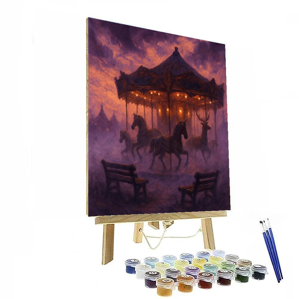 Fogbound Carnival Carousel DIY paint by numbers