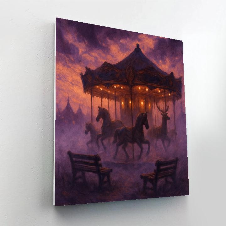 Fogbound Carnival Carousel DIY paint by numbers
