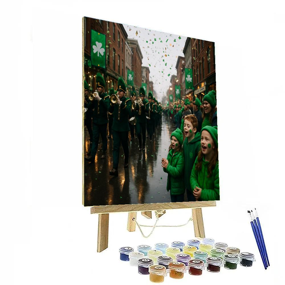 St. Patrick Parade Emerald Streets painting number kit